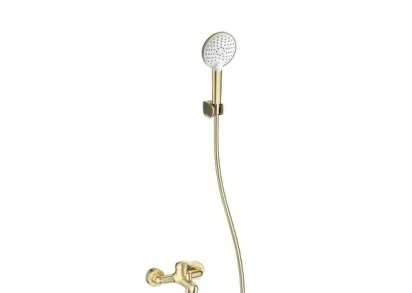 Смеситель для ванны и душа Wonzon & Woghand WW-4530-BG, с душевым гарнитуром, золото брашированное